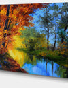 Autumn Reflecting in River - Landscape Artwork Print