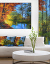 Autumn Reflecting in River - Landscape Artwork Print