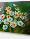 Heavily Textured Daisies Art - Floral Canvas Print