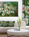 Heavily Textured Daisies Art - Floral Canvas Print