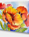 Bouquet of Full Blown Poppies - Floral Canvas Art Print