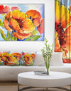 Bouquet of Full Blown Poppies - Floral Canvas Art Print