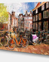 Amsterdam City Artwork - Landscape Large Canvas Print