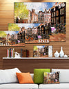 Amsterdam City Artwork - Landscape Large Canvas Print