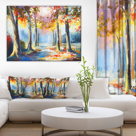 Colorful Spring Forest - Landscape Canvas Art Print