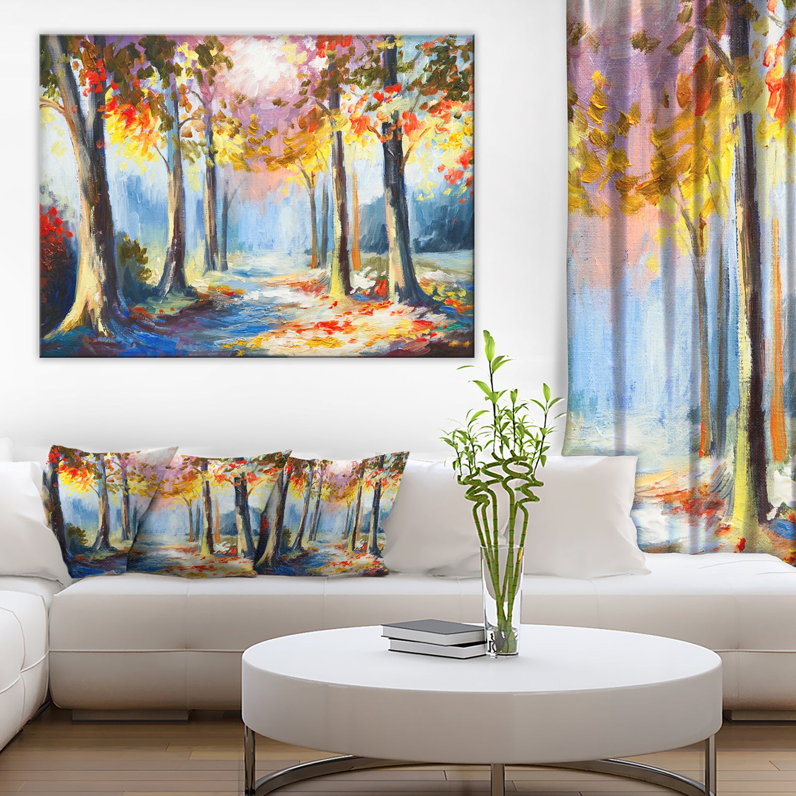 Colorful Spring Forest - Landscape Canvas Art Print