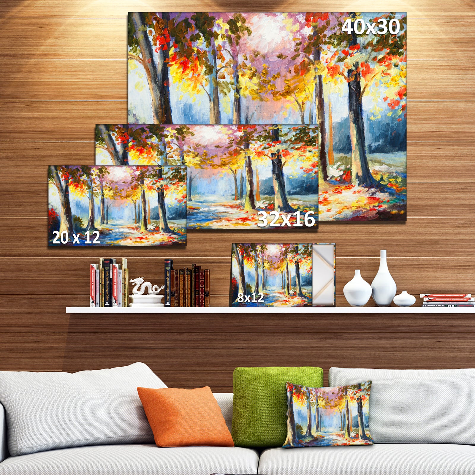 Colorful Spring Forest - Landscape Canvas Art Print