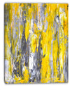 Grey and Yellow Abstract Pattern - Abstract Canvas Print