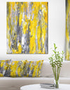 Grey and Yellow Abstract Pattern - Abstract Canvas Print