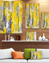 Grey and Yellow Abstract Pattern - Abstract Canvas Print
