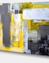 The Curated Nomad Grey and Yellow Blur Abstract Canvas Art Print