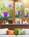 Purple Poppies in Morning - Floral Canvas Art Print