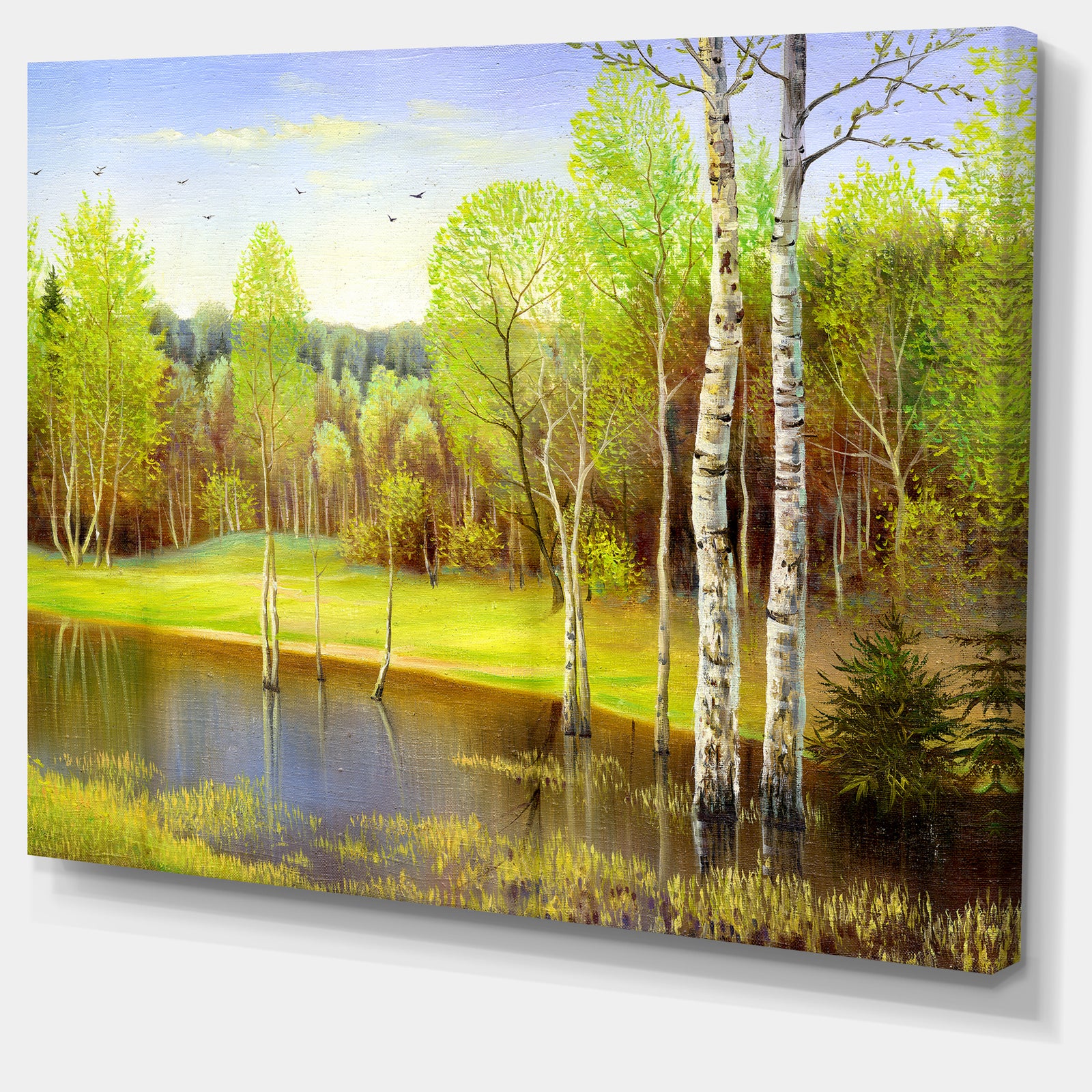 Light Green Autumn - Landscape Canvas Art Print