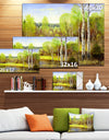 Light Green Autumn - Landscape Canvas Art Print