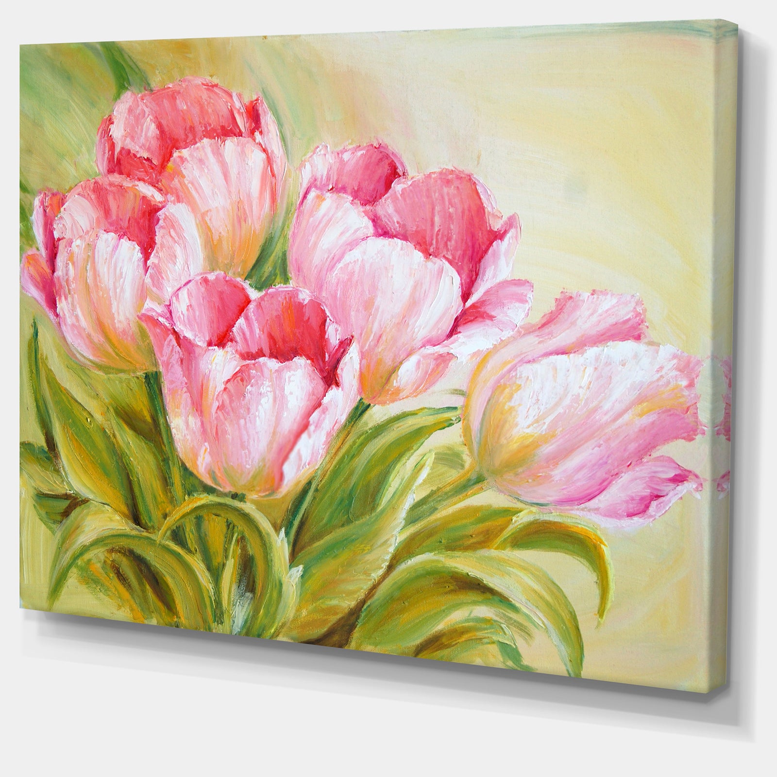 Bunch of Tulips Oil Painting - Floral Canvas Print