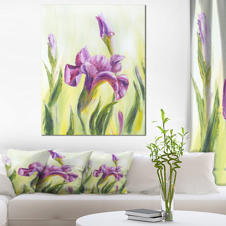 Dancing Irises - Floral Canvas Art Print