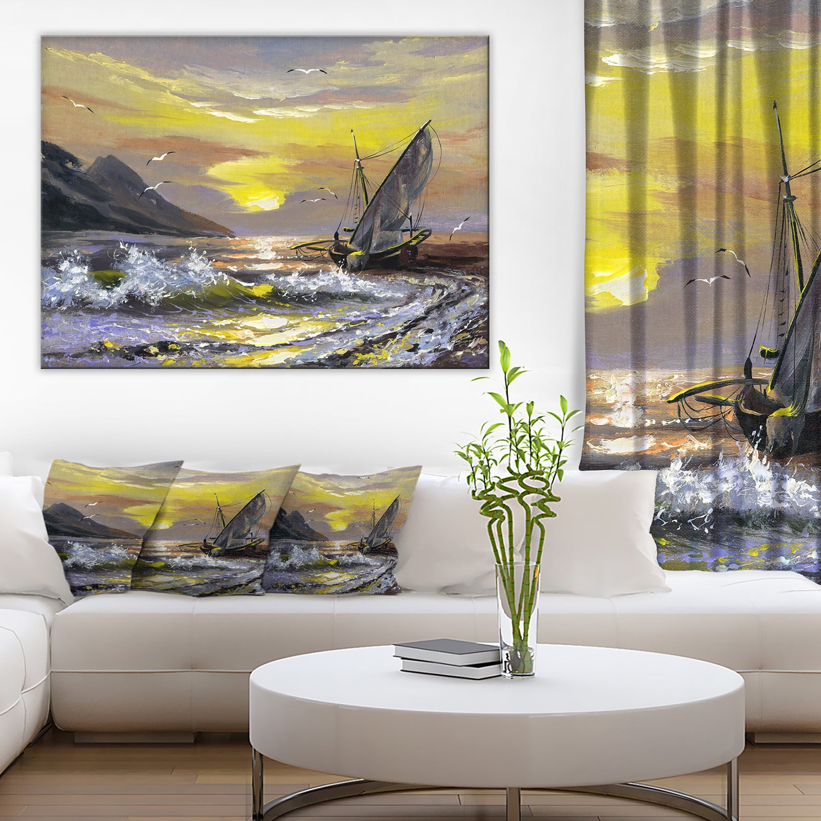 Meet you Soon on My Boat - Seacape Canvas Art Print