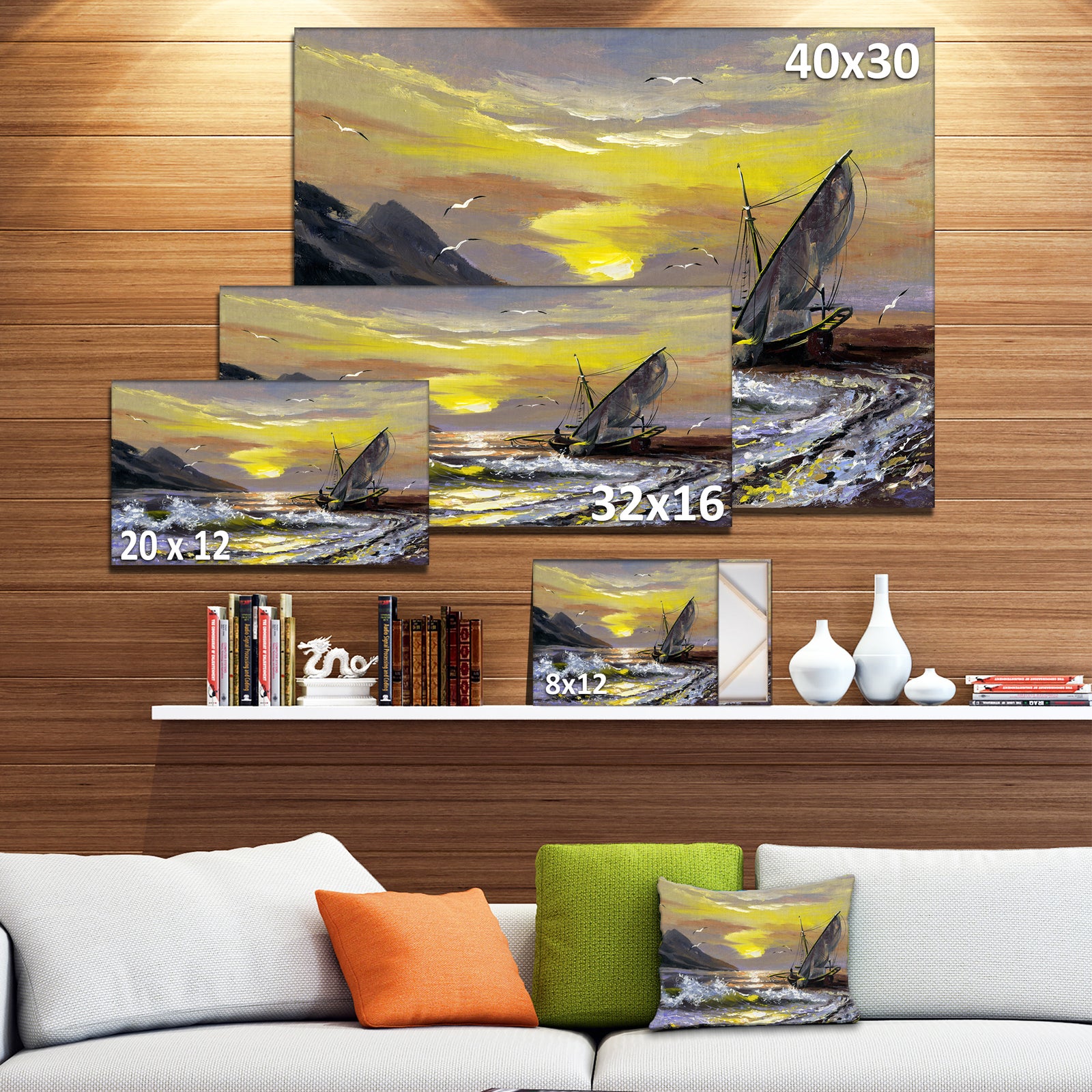 Meet you Soon on My Boat - Seacape Canvas Art Print