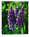 Lupin Flowers - Floral Canvas Art Print