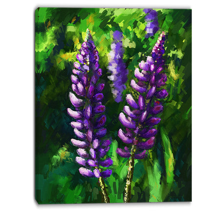Lupin Flowers - Floral Canvas Art Print