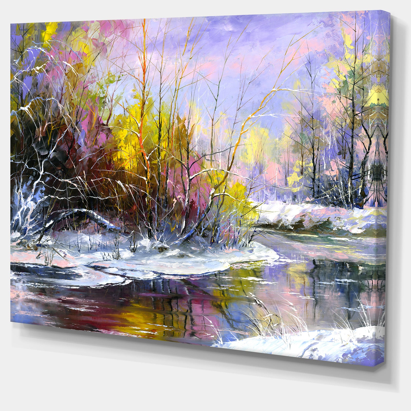 Autumn River - Landscape Canvas Art Print