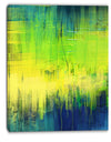 Green Blue Fusion - Abstract Canvas Art Print