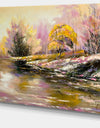 River's Farwell to Autumn - Landscape Canvas Art Print