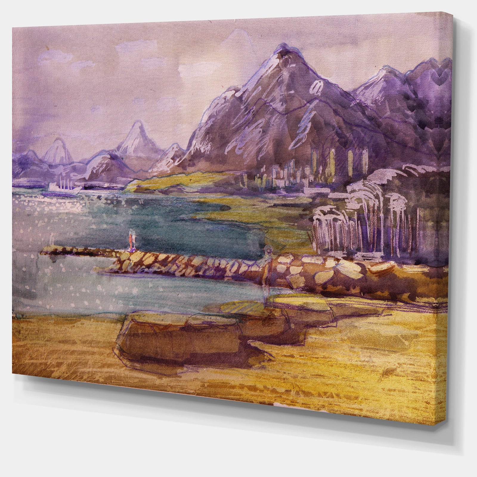 Purple Hills - Landscape Canvas Art Print