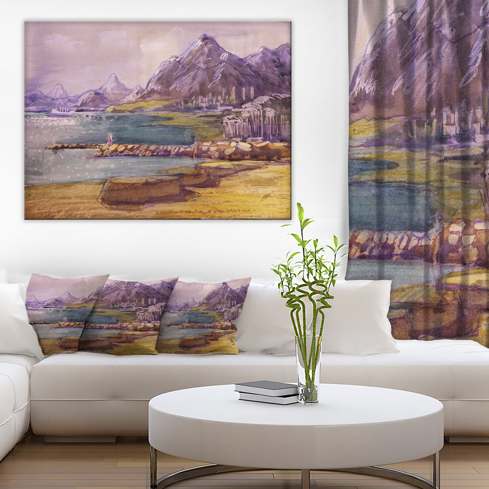 Purple Hills - Landscape Canvas Art Print