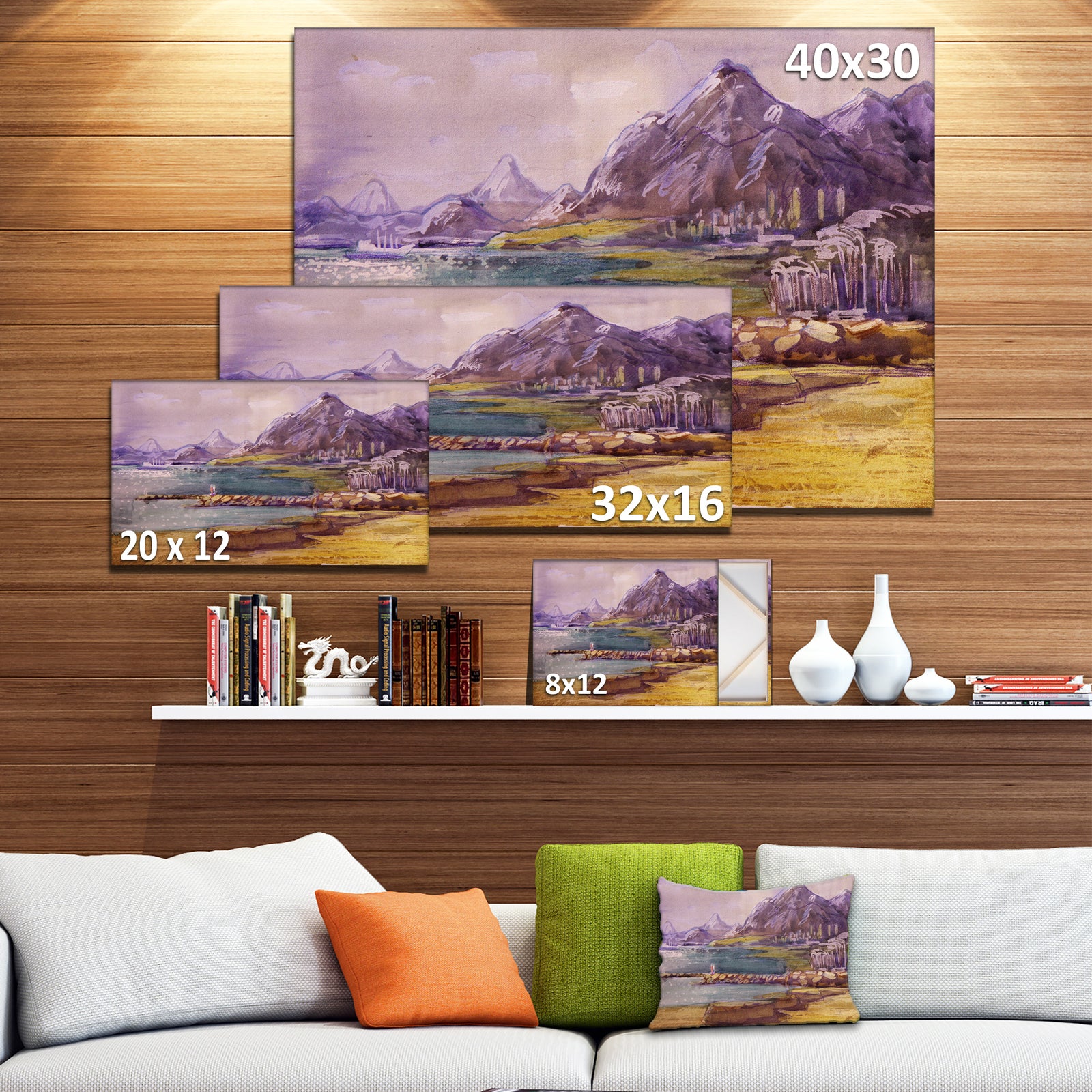 Purple Hills - Landscape Canvas Art Print