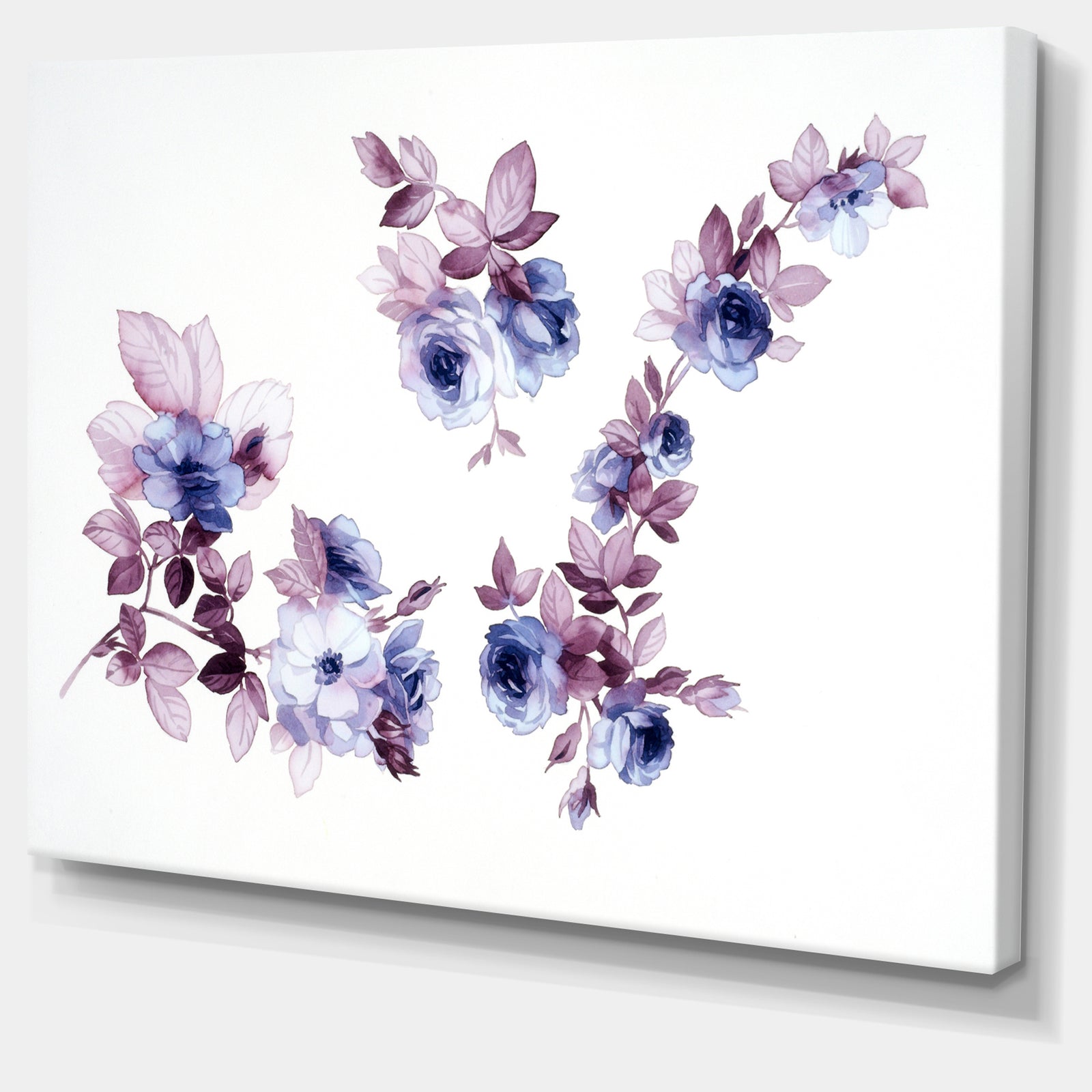 Watercolor Flowers - Floral Canvas Art Print