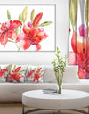 Lily Flowers Illustration - Floral Canvas Print