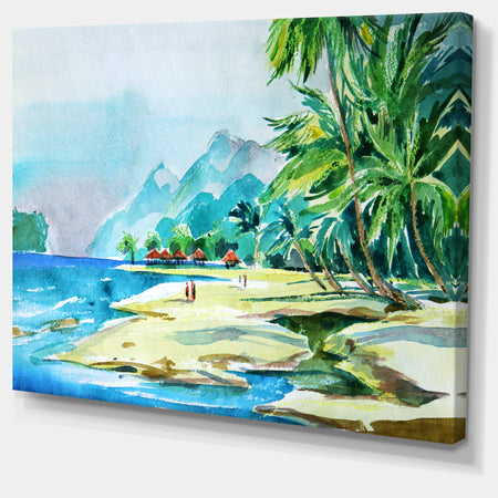 View from Shore - Landscape Canvas Art Print