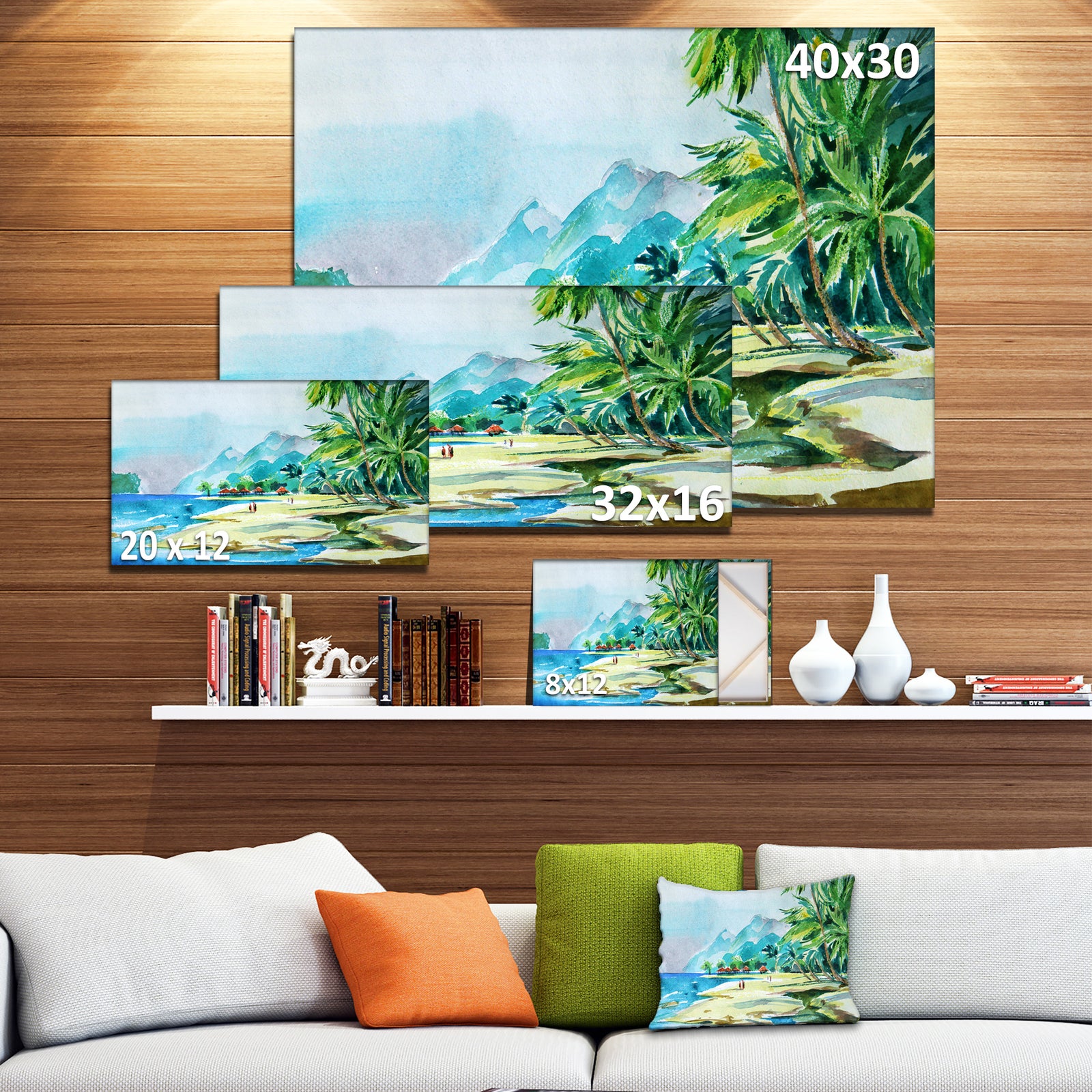 View from Shore - Landscape Canvas Art Print