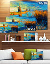 Windmills with Sky and Water - Landscape Canvas Print