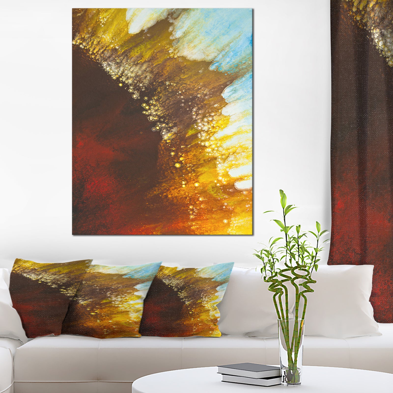 Blow of Brown - Abstract Canvas Art Print