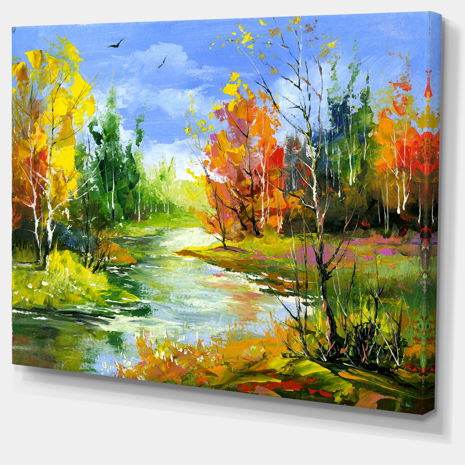 Fusion of Autumn Shades - Landscape Canvas Art Print