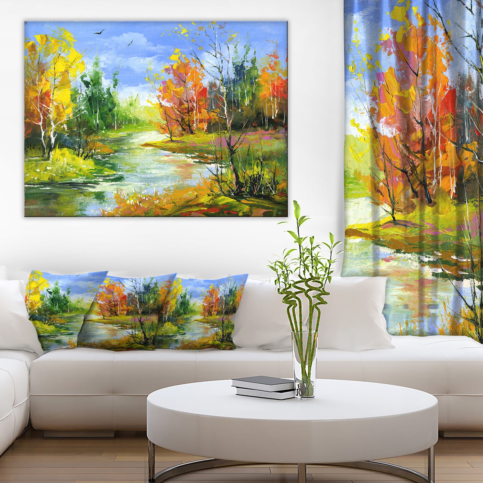 Fusion of Autumn Shades - Landscape Canvas Art Print