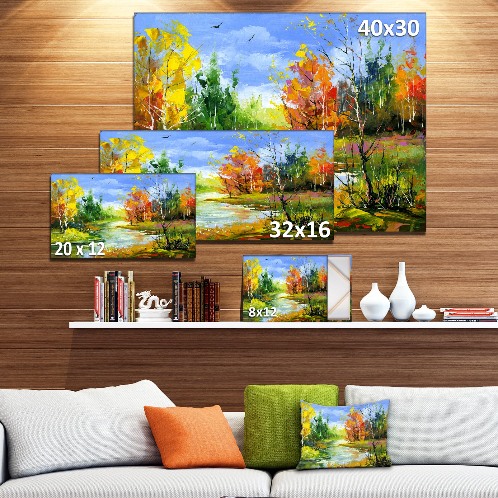 Fusion of Autumn Shades - Landscape Canvas Art Print