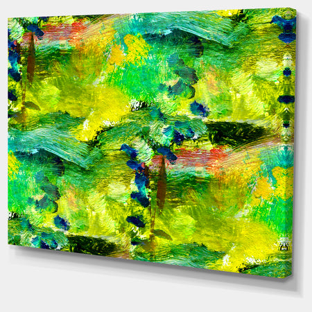 Africa Green Texture - Abstract Canvas Art Print