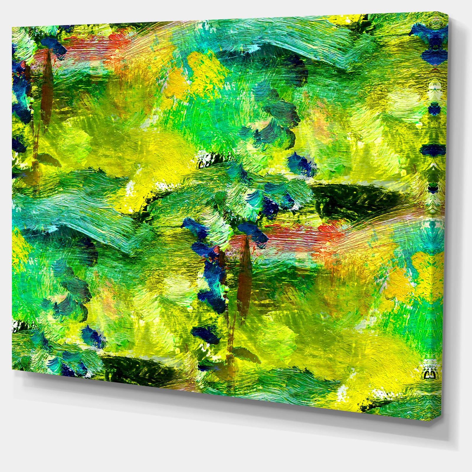 Africa Green Texture - Abstract Canvas Art Print