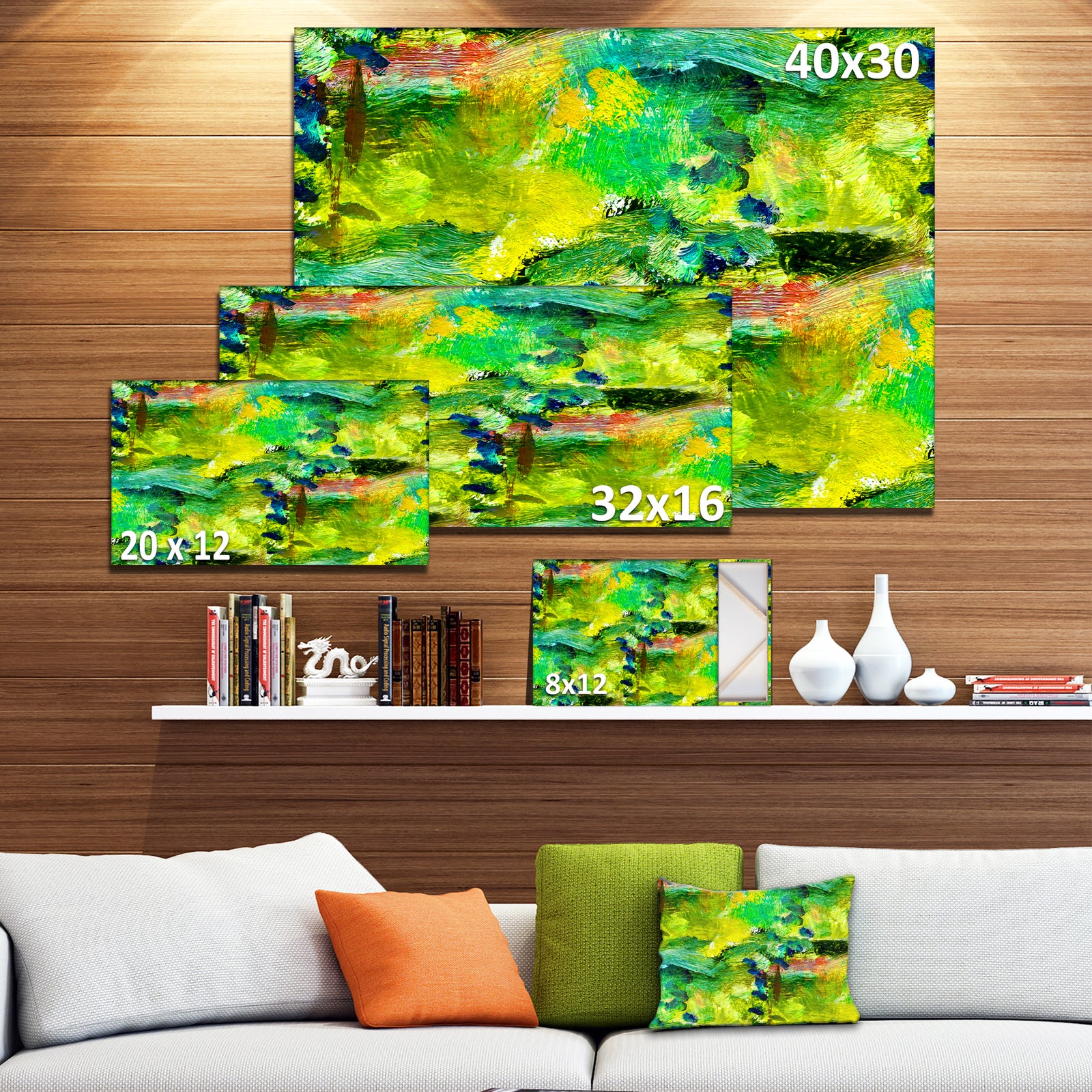 Africa Green Texture - Abstract Canvas Art Print