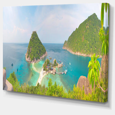 Tropical Island Panorama - Landscape Photo Canvas Print