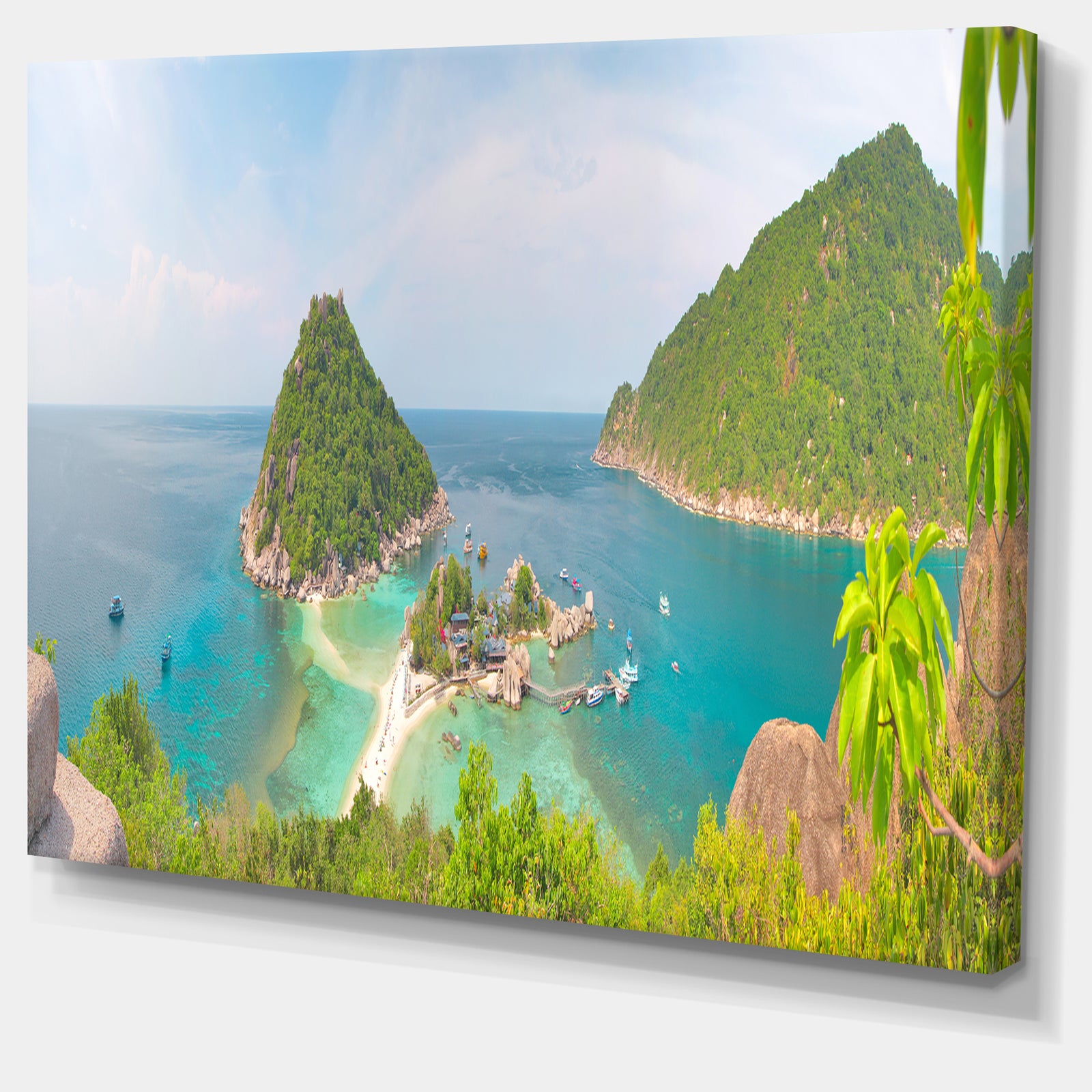 Tropical Island Panorama - Landscape Photo Canvas Print