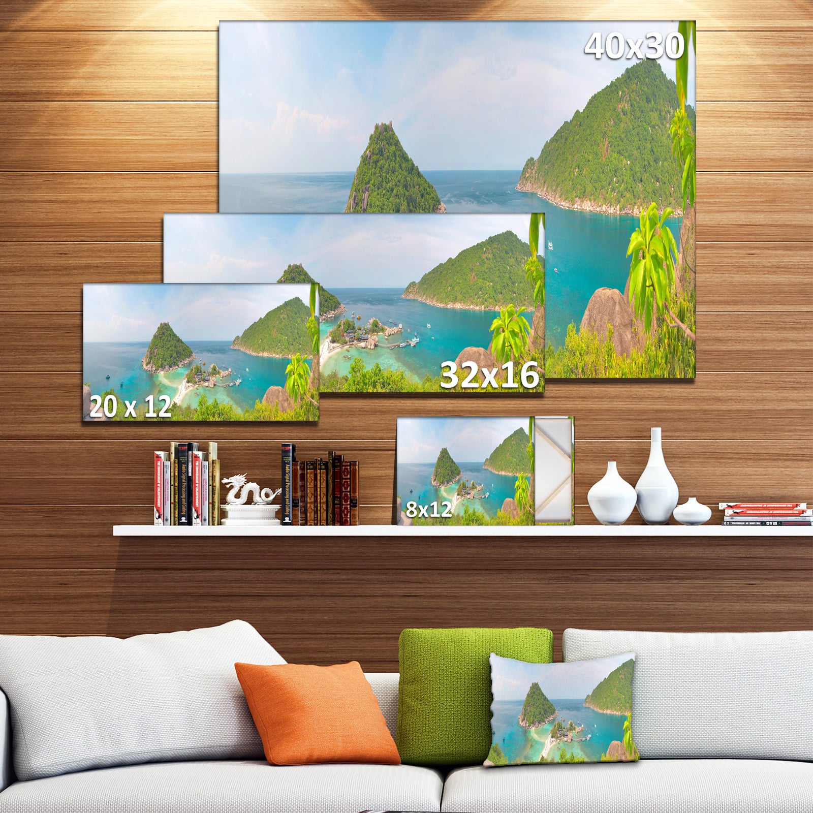 Tropical Island Panorama - Landscape Photo Canvas Print
