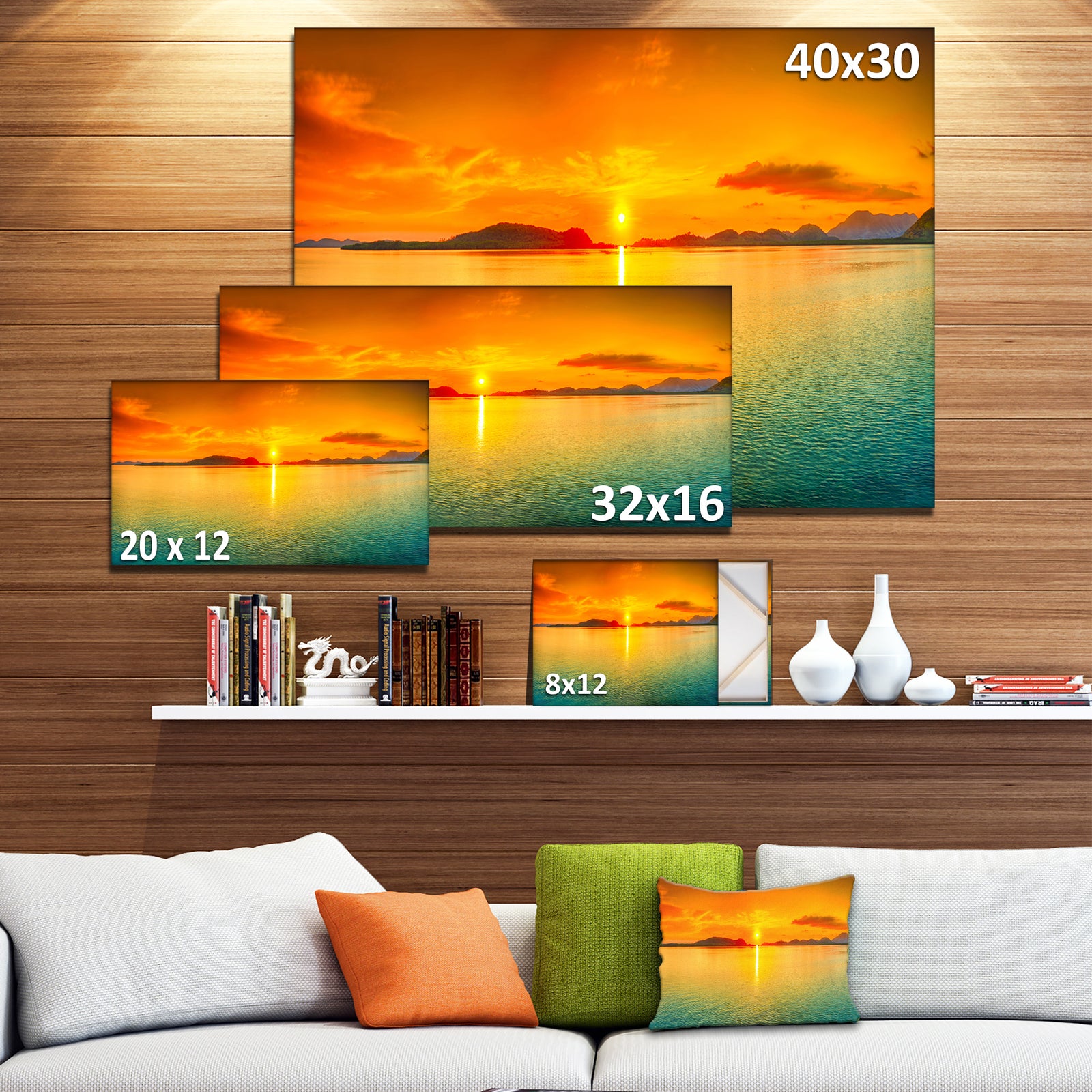 Sunset Panorama - Photography Canvas Art Print