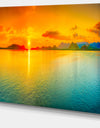 Sunset Over Sea Panorama - Seascape Photography Canvas Print