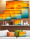 Sunset Over Sea Panorama - Seascape Photography Canvas Print