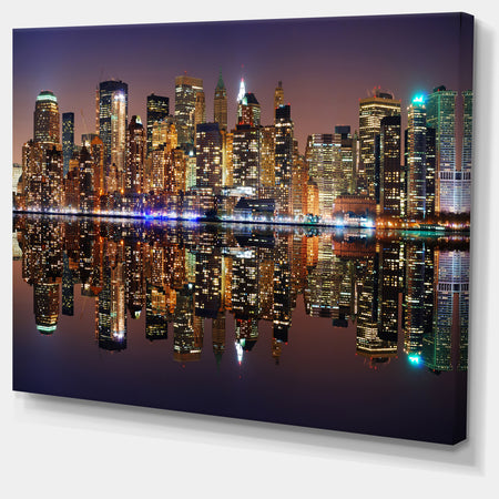 City of Manhattan Panorama - Cityscape Photo Canvas Print
