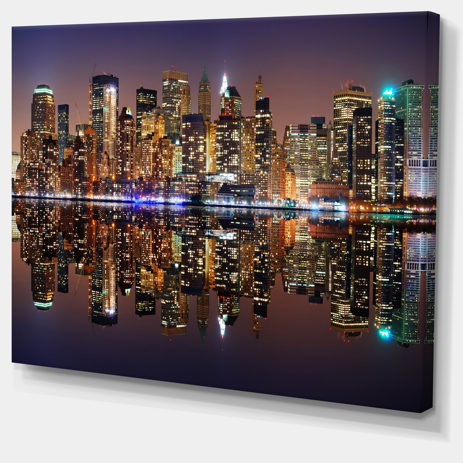 City of Manhattan Panorama - Cityscape Photo Canvas Print
